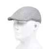 Bonés de jornaleiro de malha respirável masculino, chapéus de pintores britânicos, boné liso, boinas hip hop, primavera e verão