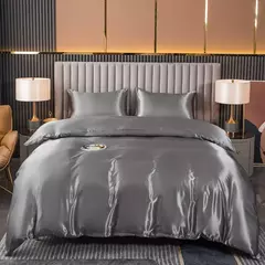 Kuup-Colorido Conjunto de cama, Satin Superfície Duvet Cover, Quilt Cover, pele amigável tecido, Queen e King Size, alta qualidade na internet