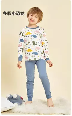 Imagem do Conjuntos de pijamas de algodão de manga comprida infantil, para crianças, meninos, meninas, novo, outono, 2, 4, 5, 6, 8, 12, 14 anos