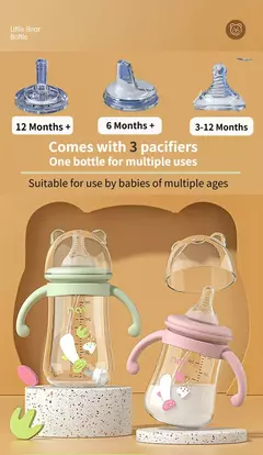 Imagem do Multi-Purpose Baby Bottle, Water Cup Set, Silicone Chupeta, grande capacidade, PP, suprimentos de alimentação, 300ml