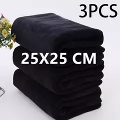 Conjunto de toalhas pretas ultra macias, água altamente absorvente, lenços quadrados pequenos não desbotados, toalha de barbeiro, suprimentos diários, prêmio - Wolf Magazine