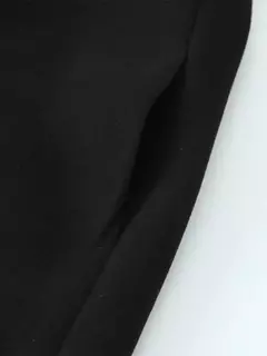 Willshela-Trincheira longa de ponto aberto feminino, decote em v vintage, mangas completas, roupas femininas chiques, moda sólida - comprar online