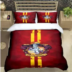 Imagem do 3d quente magia academia harry potter impressão conjuntos de cama suprimentos conjunto consolador adolescentes meninas dos desenhos animados gêmeo único presente do miúdo