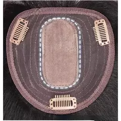 Base superior de seda reta topper clipe de renda suíça em peruca feminina com franja respirável 100% real peruca humana cor loira perucas - Wolf Magazine