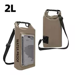 Saco seco impermeável para trekking, deriva, rafting, surf, caiaque, sacos de esportes ao ar livre, equipamento de acampamento, tela sensível ao toque, XA394Q, 2L na internet