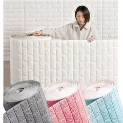 1/3/5/10 m 3d auto-adesivo papel de parede adesivos 3m tijolo adesivos de parede decoração de casa papel de parede para paredes diy quarto na internet