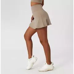 Conjunto de saia de ioga para mulheres, treino de ginástica, sutiã de ombro feminino de cintura alta, sutiã de tênis feminino - comprar online