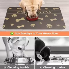 Pet placemat sem manchas de secagem rápida absorvente tigela de comida para cães esteira de alimentação para gatos cão beber alimentação placemat almofadas de alimentador para animais de estimação - comprar online