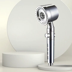 Novo filtro de poupança água alta pressão cabeça chuveiro 5 modos handheld cabeça chuveiro um botão parar acessórios do banheiro conjunto