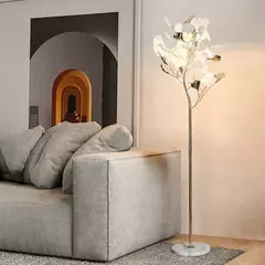 Ginkgo Leaf Lâmpada de assoalho decorativa para sala de estar, lâmpada vertical nórdica, lâmpada de cabeceira simples, personalidade criativa, moderna na internet