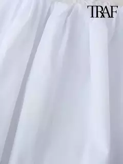 Imagem do TRAF-Mini-saia balão feminina, elástico médio na cintura, bainha volumosa, saias femininas, moda