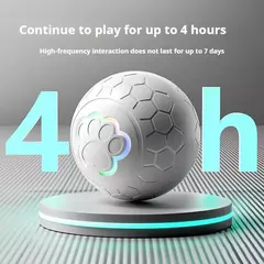 Bola de brinquedo para cachorro inteligente, bola eletrônica interativa para animais de estimação, usb, bola de brinquedo automática com luzes rgb, produto para cachorro e gato - Wolf Magazine