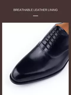 Calçado artesanal do homem de negócios, sapato vestido de couro elegante, terno do escritório do partido jogos, calçado confortável - comprar online