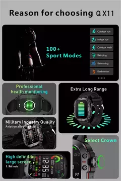 Xiaomi-relógio inteligente militar para homens, IP68, 5ATM, esportes ao ar livre, rastreador de fitness, monitor de saúde, 1,96 ", chamada BT, novo, 2021 na internet