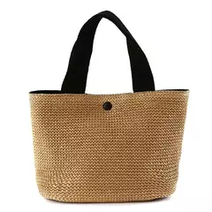 Fsafashion-bolsa de tecido palha para mulheres, bolsa casual para férias, bolsas com alça superior, bolsas de ombro retrô artesanais, moda feminina, 2024 na internet