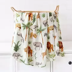 Portátil de bambu algodão Swaddle cobertor define para recém-nascidos, berço cobertor, macio, leopardo impressão, viagens, bebês - Wolf Magazine