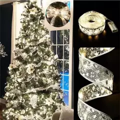 LED Ribbon Fairy Lights para Natal, enfeites de árvore de Natal, decoração, DIY Bows, String Light, Ano Novo, 2025, 2025 - Wolf Magazine