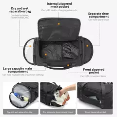Imagem do Sacos impermeáveis de esportes para homens, Sacos de ginástica para Fitness, Treinamento, Saco ao ar livre, Mensageiro Masculino, Bolsa de Viagem, Garantia vitalícia