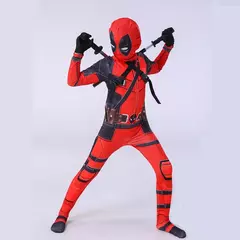Imagem do Adulto deadpool traje deadpool crianças terno cosplay máscara terno super-herói criança macacão traje de halloween criança macacão conjunto