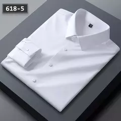Camisas sem costura de alta qualidade masculina, manga longa, fina, casual, luxo - Wolf Magazine
