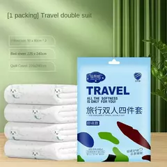 Folha de cama espessada algodão completo duplo, Conjunto de cama descartável, Viagem, Suprimentos de cama dupla, 3 Pcs Set - Wolf Magazine
