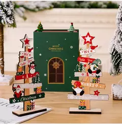 Árvore De Natal De Madeira Desktop Ornamento, Placa De Sinal De Papai Noel, Decoração De Natal Para Casa, Presente De Ano Novo, Feliz Natal, 2025 - Wolf Magazine