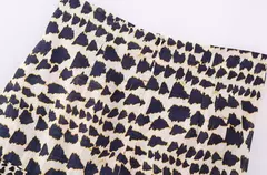 TRAF-Mini saia feminina com estampa frisada, cintura alta, zíper traseiro, moda vintage, saias femininas - Wolf Magazine