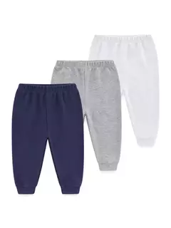 Unisex cor sólida algodão calças set, bebê recém-nascido, infantil criança calças, 3 pcs por lote - Wolf Magazine