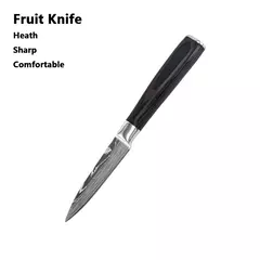 Sharp Japonês Chef Faca Set, Facas de Cozinha, Laser Damasco Padrão, Cleaver Slicing Utility, Santoku, 1-10 Pcs - Wolf Magazine