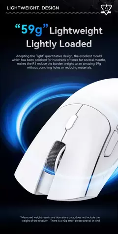 Mouse sem fio Bluetooth Gaming, Pixel Art, R1 Superlight, 2.4G, Sensor ajustável, 6 DPI ajustável para Office Game - loja online