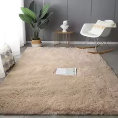 Imagem do Tapete cinzento para sala de estar tapete de pelúcia cama quarto piso tapetes macios anti-deslizamento decoração da casa tapetes de veludo macio cobertor do quarto dos miúdos
