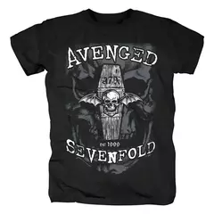 Camiseta vingada de oito mangas curtas para homens, camisetas 100% algodão, estampa gráfica de metal rock, camisas de moda hip hop, tops plus size na internet