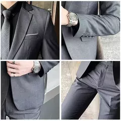 Terno de escritório formal masculino, terno fino casual masculino, vestido de noiva, moda boutique, monocromático, colete noivo, noivo na internet