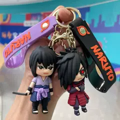 Imagem do Naruto chaveiro anime figura haruno sakura hatake kakashi gaara uzumaki naruto pvc pingente chaveiros para crianças brinquedo de aniversário presente
