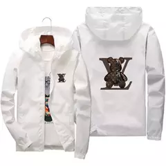 Jaqueta esportiva com capuz de montanhismo masculina, jaqueta estampada casual elegante, marca de luxo, top de alta qualidade, nova, 2024 - comprar online