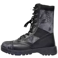Botas táticas de deserto de couro antiderrapante leves masculinas, sapatos de caminhada altos, botas de combate ao ar livre, sapatos de trabalho - loja online