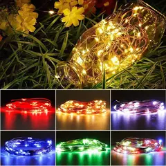 USB Bateria Operado LED String Light, Fio De Cobre, Guirlanda, Fada Iluminação Cordas, Natal, Festa De Casamento, Decoração Lâmpadas, 100-2m