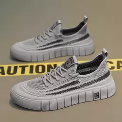 Tênis de malha respirável masculino, leve, confortável, meias antiderrapantes, sapatos esportivos e de lazer, tendência, verão - comprar online