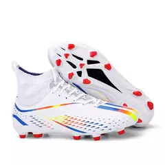 Botas masculinas de futebol longas, sapatos de futebol ao ar livre, grampos internos, futsal confortável, confortável antiderrapante, FG, TF, fósforo para meninos - Wolf Magazine