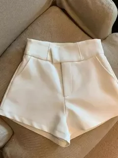 Calça curta feminina de cintura alta de perna larga, Y2K Streetwear, elegante, branca, preta, sexy, clube, fina, quente, nova na internet