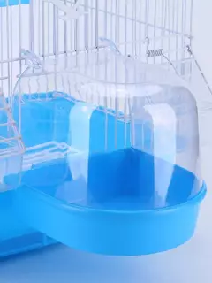 Imagem do Pássaro pendurado cubo de banho papagaios banheira chuveiro caixa gaiola acessório para pequeno pássaro canário papagaio cockatiel lovebird