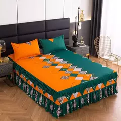 Lençóis planos respiráveis confortáveis, cama de luxo, colcha lavável, colchão king e queen size, saias de cama, moda na internet