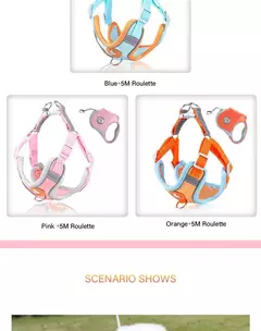 Conjunto de coleira para cães, coleira reflexiva ajustável, coleira para cães pequenos e médios, acessórios para cachorros, pomerânia na internet