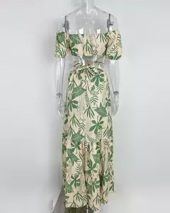 Vestido de balanço de manga curta feminino, temperamento sexy, deslocamento, slim fit, estampado, oco, renda para cima, balanço grande, cintura alta, dr - loja online