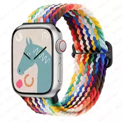Bracelete Solo Trançado para Apple Watch, Band para iWatch Series 8, 9, 3, SE, 5, 6, 7, Ultra 2, Correia, 44mm, 40mm, 45mm, 49 milímetros, 41 milímetros, 45 milímetros - loja online
