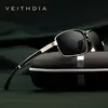 Veithdia óculos de sol masculino marca designer condução moda polarizada lente uv400 unisex vintage óculos masculinos para mulher vt2490