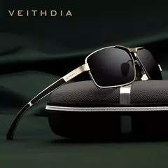 Veithdia óculos de sol masculino marca designer condução moda polarizada lente uv400 unisex vintage óculos masculinos para mulher vt2490