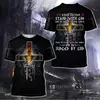 Homens e Mulheres 3D Cavaleiro T-Shirt, Cruz de Deus Moda, Templários, Deus é sobre Jesus, Amando cada cristão
