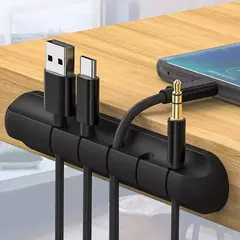 Auto-adesivo Cabo Winder, Suporte de Carregamento USB, Fio Envolvido Cabo, Organizador Da Mesa, Material de Escritório, Desktop, 3, 5, 7 Clips - Wolf Magazine