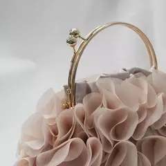 Imagem do Saco de embreagem floral acetinado de luxo para mulheres, festa de noiva, bolsas e bolsas de casamento, bolsa de grife pequena